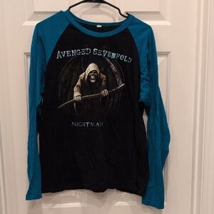 Kids Long Sleeve Shirt - Black and Blue
